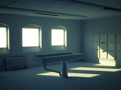 Morgue 3d abandoned environment light model morgue