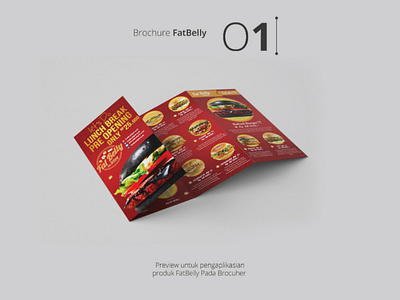 Brochure FatBelly Black burger brochure menu design