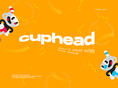 Cuphead! art concept cuphead design flatdesign illustration minimalism minimalistic mugman vector wallpaper
