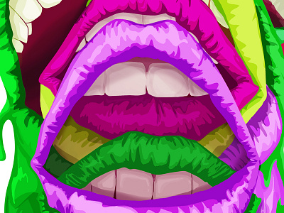 lies art color illustration lips