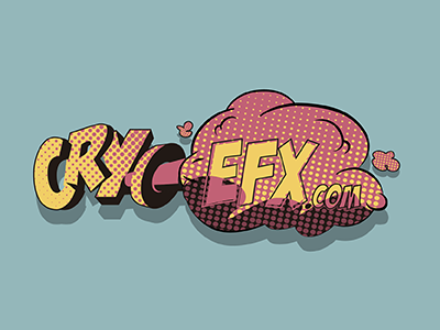 Logo CRYO EFX blue design logo popart