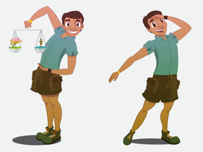 Tuto boy character design green scouts turism