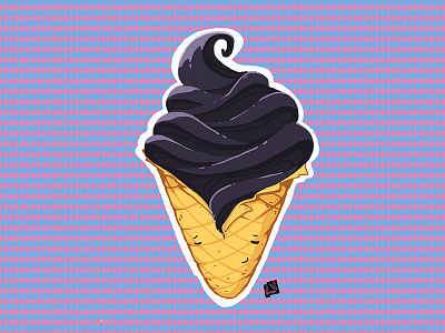 Cool Ice Cream cool cute design grease ice cream illustration john travolta purple