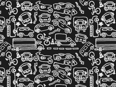 Transportation Pattern cars drawing illustration pattern traffic