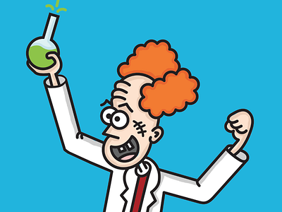 WIP illustration chemistry crazy illustration mad science