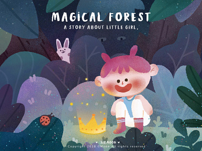 Magical forest illustration