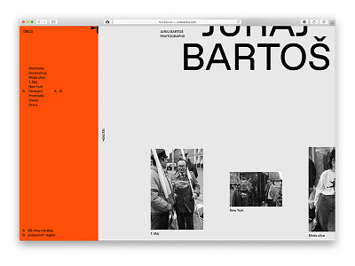 jurajbartos.com 80s brutalist design documentary minimal photography portfolio screen uxui web design
