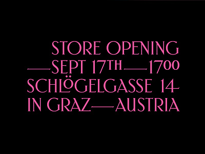Sestra invitation custom type detail concept store custom font custom type elegant fashion holographic neon pastel shop typography
