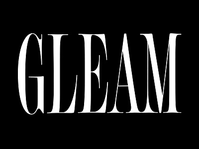 Gleam Lettering custom type fashion lettering nirvana serif type typography