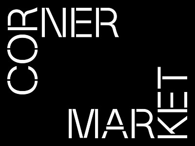 Corner Market architecture branding contemporary interior logo logotype minimal