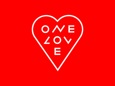 One Love logo austria corporate identity en garde eyewear fashion heart lettering logo design red type type treatment