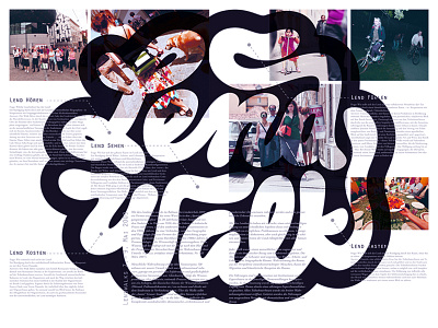 Lend walk austria brain editorial festival graz hand lettering layout magazine music shape