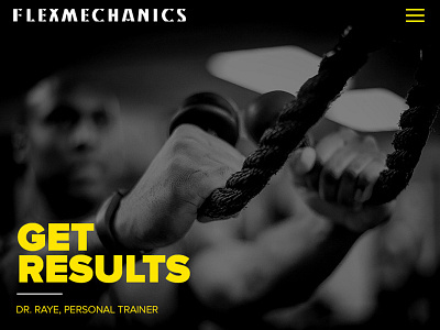 Website Homepage for Personal Trainer out personal trainer work