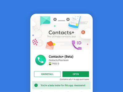 Feature Graphic Cplus app contacts contacts plus feature graphic google play illustration ui
