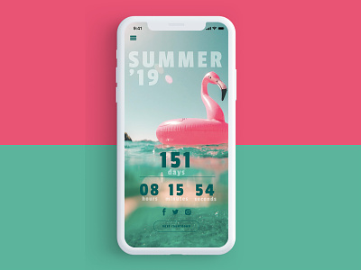 Daily UI Challenge #014 - Countdown Timer countdown countdown timer daily 100 dailyiu dailyui014 summer party time timer