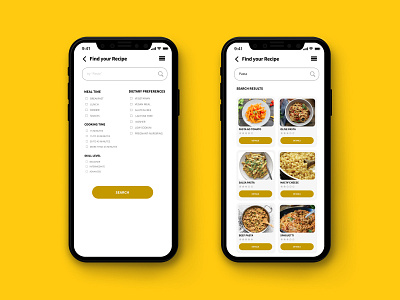 Daily UI Challenge #022 - Search daily dailyui dailyui 022 food and drink food app food app ui recipe app recipes search