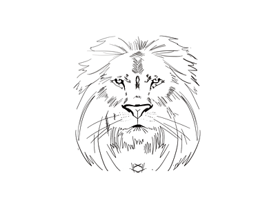 lion black black white design digital draw eyes illustration king lion lion head löwe mirror