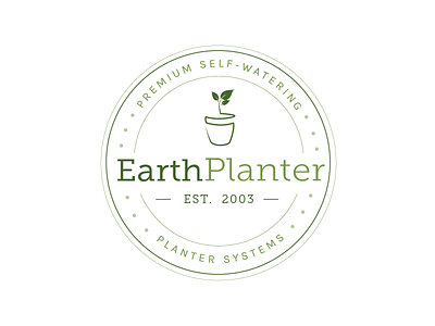 EarthPlanter logo concept round 2 branding earth logo plant planter water