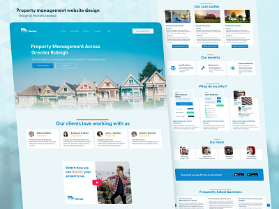 Property management website design agency management property real estate ui website