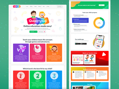 QwertyGo : Online educational platform - Website design