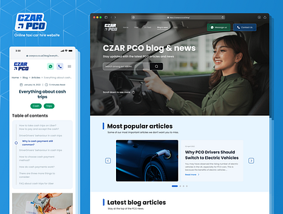 Czar PCO : Website showcase - Blog & News blog design hire london mobile news pco rent rental responsive ui website