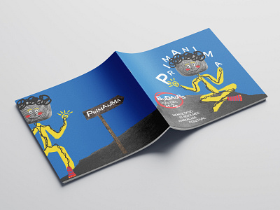PRIMANIMA booklet layout animation booklet collage design editorial design festival illustration layout primanima puppet