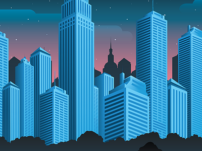 WIP - City Backdrop city illustrator skyline vector
