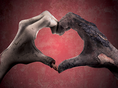 "Valentine's Dead" Artwork compositing marketing photoshop pink zombie zombies