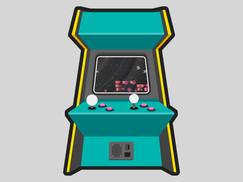 WIP Animated Arcade Machine by Travis Salyer on Dribbble