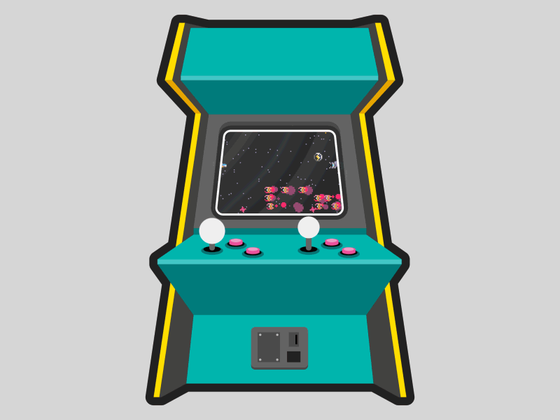 WIP - Animated Arcade Machine after affects after effects animation illustrator photoshop vector vector artwork