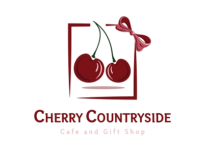 Cherry Countryside beautiful cherry clean coffee color design gift illustration logo old shop simplicity vector vintage