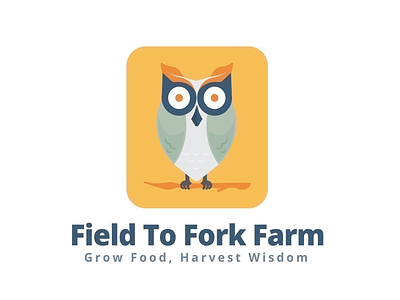 Field to fork farm beautiful branding color design farm flat illustration logo modern owl simplicity ui