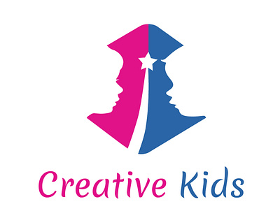 creative kids attractive beautiful blue challenge color competition creativity design flat games illustration kids logo modern simplicity star typography victory