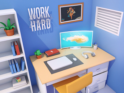 Workstation art c4d cinema4d design illustration workstation