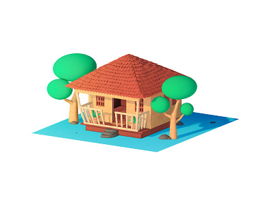 Bahay Kubo art c4d cinema4d design illustration