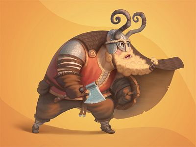 Viking character illustration viking