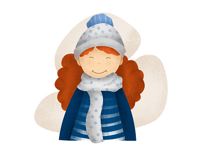 Girl 👒☃️ child girl girl illustration hat illustrations istanbul winter
