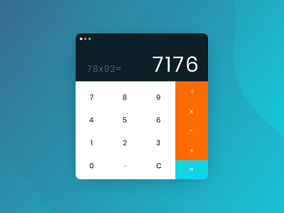 Daily UI Challenge #004 | Calculator