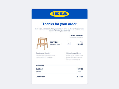 Day #017 | Email Receipt