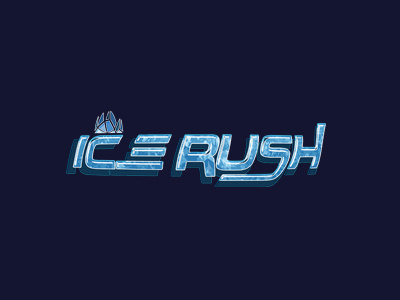 Ice Rush Game Logo design game art logo