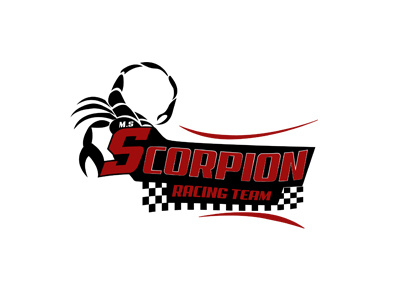 Scorpion Racing Team Logo design illustration logo racing rali scorpion t shirt tea vector