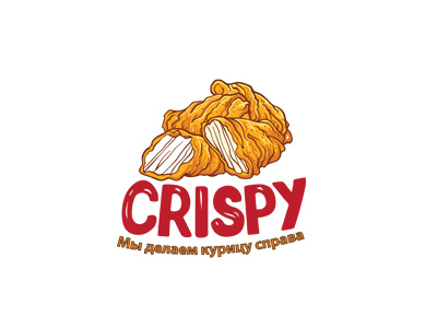 Crispy Restaurant chicken design fried illustration logo restaurant vector