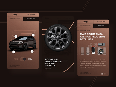 Jeep Compass S - Exclusive landing Page car interaction interactive landing page mobile ui ui design