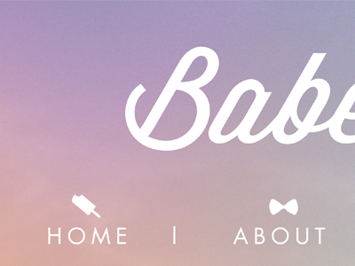 Babe Sicle blog bow tie header icons popsicle