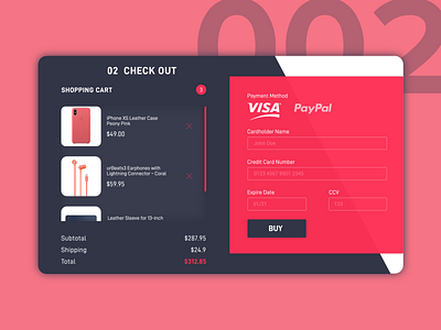 Daily UI #002 — Credit Card Checkout adobe xd card checkout check out dailyui dailyui 002 design flat illustration ui ux