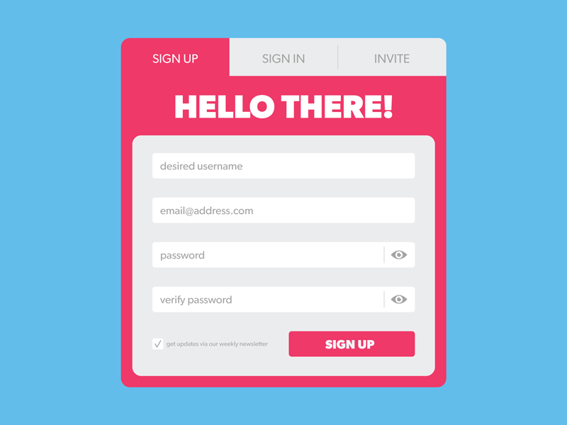 Daily UI Challenge - #001 - Sign Up daily ui daily ui 001 design design challenge form invite log in log in login box modal modal box sign in sign in page sign up sign up form ui ui ux ui design web design web modal
