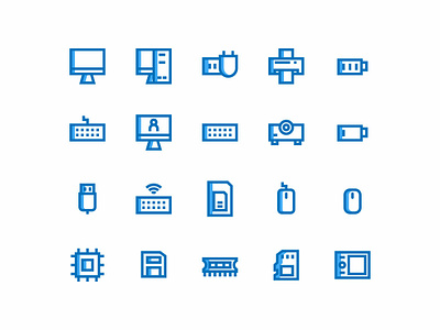 Computer and Hardware app button icon icon design icon pack icon set iconography icons vector web