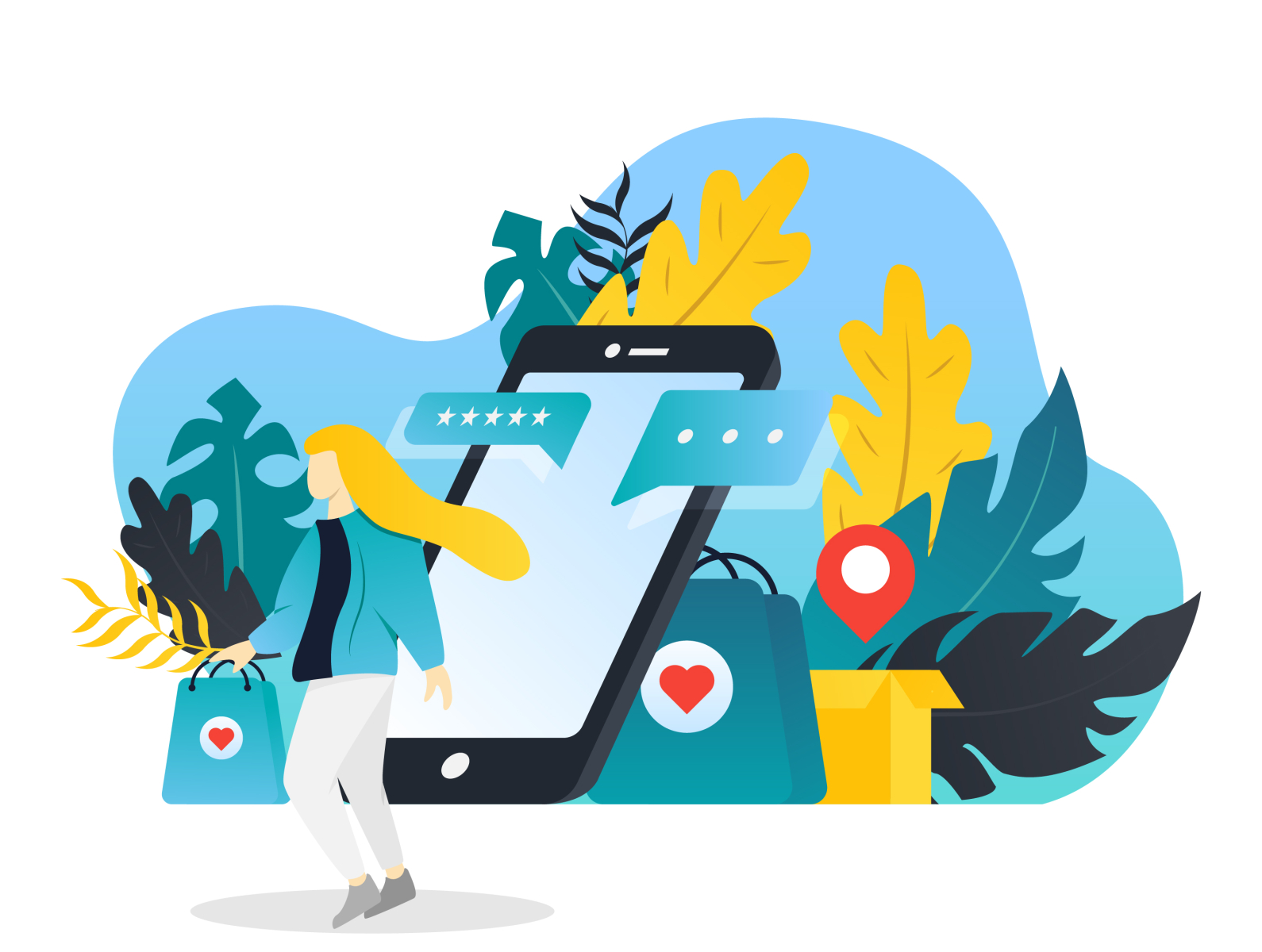  Online  Shopping  Illustration  by fandicon on Dribbble