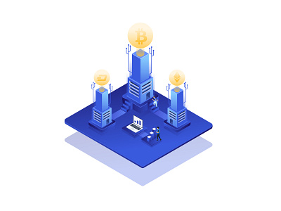 cryptocurrency isometric