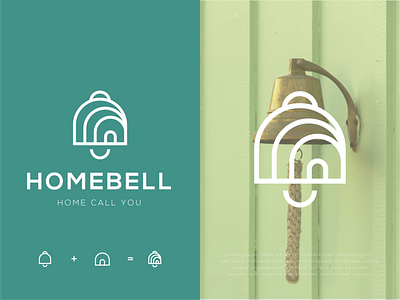 Homebell Logo app bell branding business logo call design home icon logo logomark message modern logo professional logo ring startup